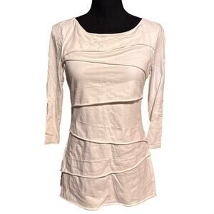 Neon Buddha Layer Look White Bandage Style Top Women's XS